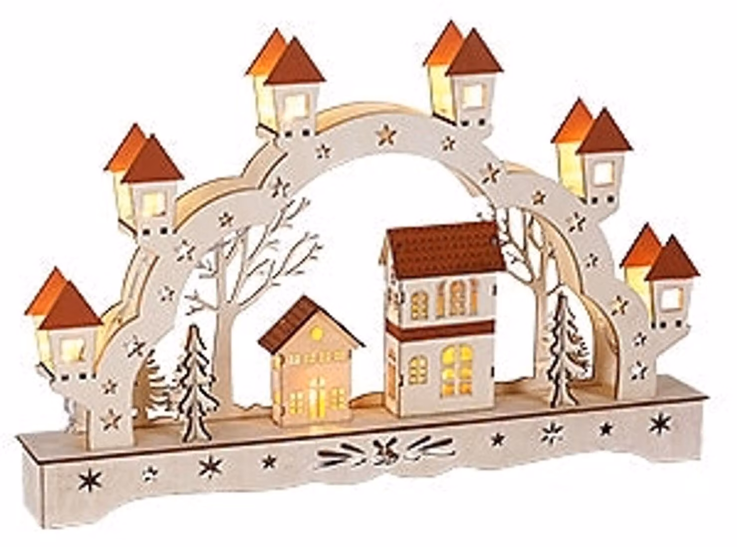 Arco di candele a LED con timer - Wood Winter Village