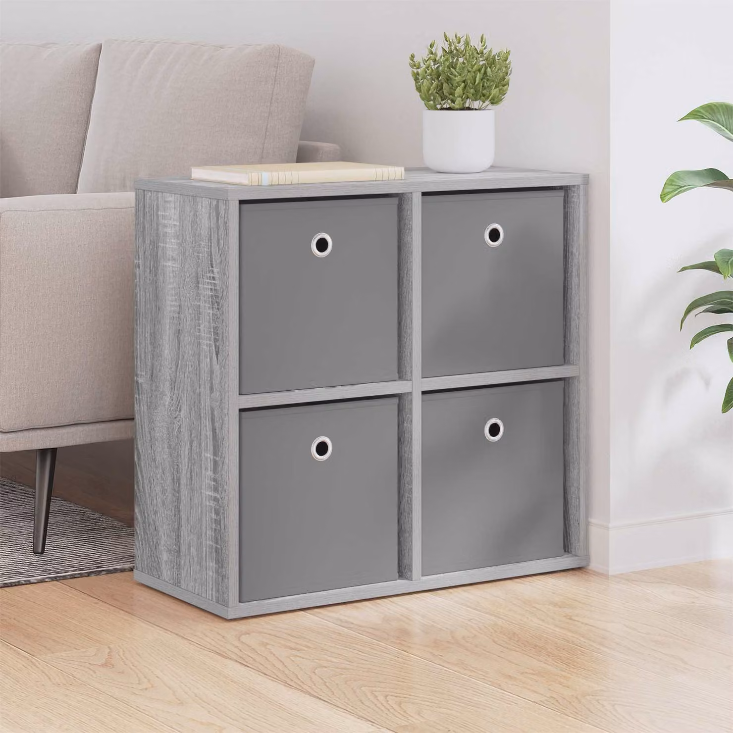 Credenza moderna vidaXL in grigio Sonoma L: 59,5 cm, P: 27 cm, H: 57 cm