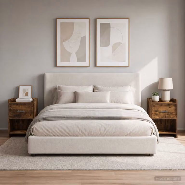 Set di 2 comodini moderni vidaXL in legno e metallo, colore marrone, L 40 cm x P 30 cm x H 60 cm