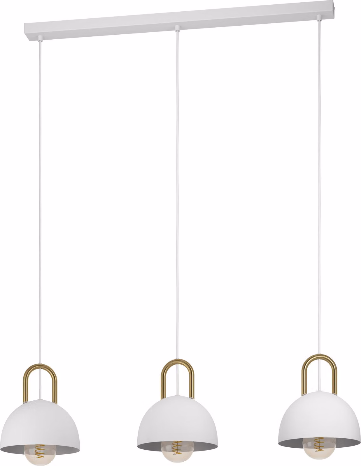 Eglo 99696 CALMANERA E27 tripla luce a sospensione 900x200mm ottone bianco