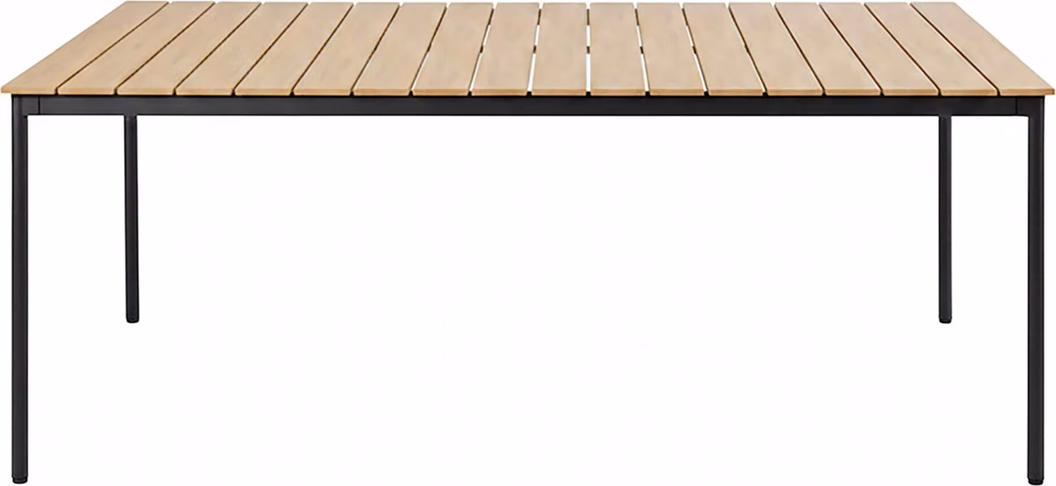 Tavolo da giardino 180x90 cm in metallo e polywood grigio - Oviala Bogota