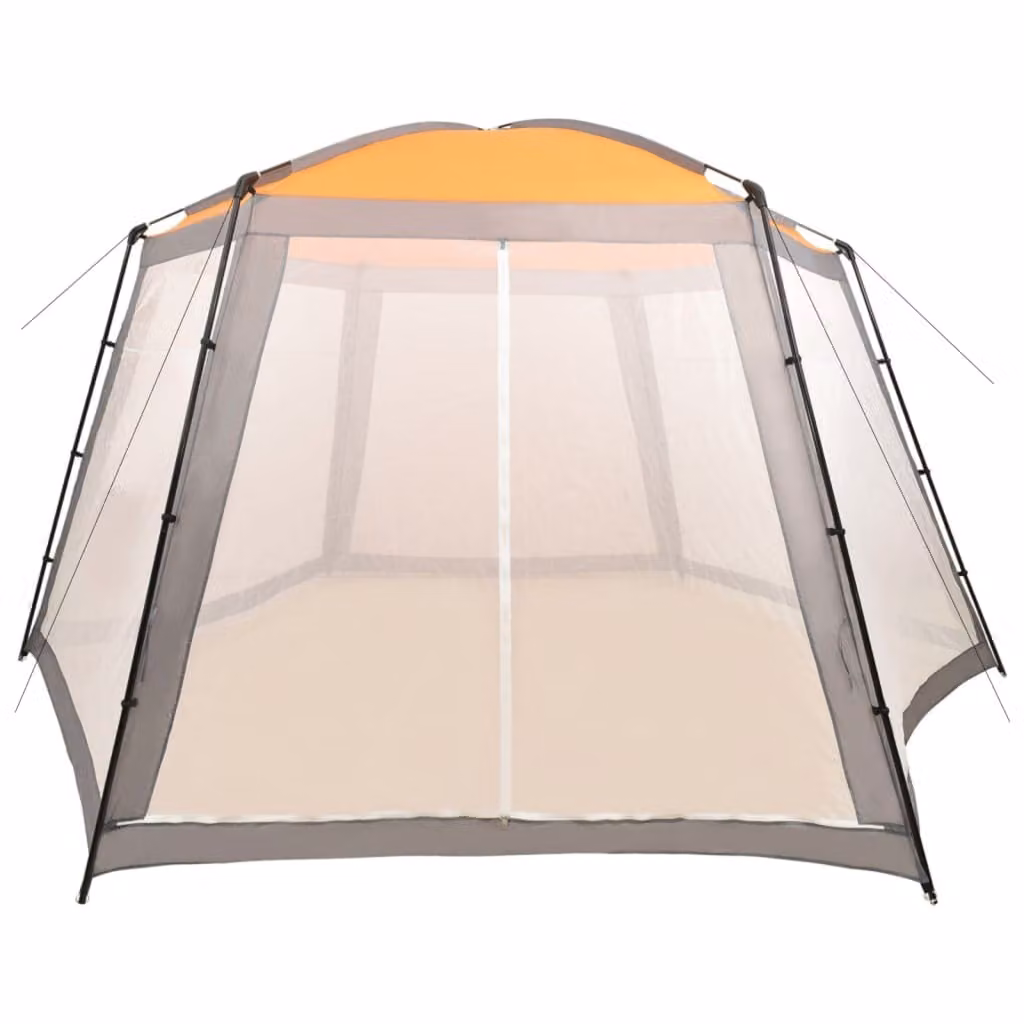 vidaXL Tenda da piscina in tessuto 590x520x250 cm Grigio