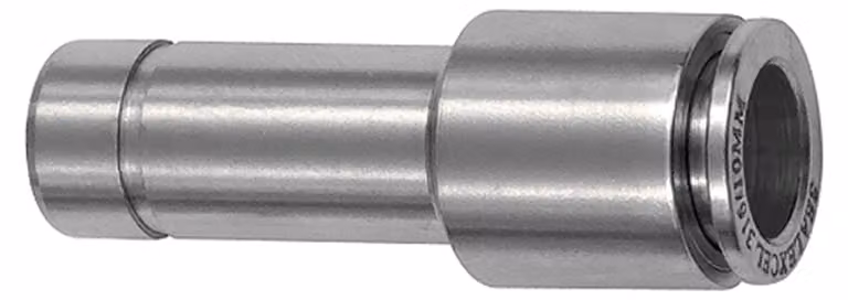 Connettore diritto Riegler, nipplo 12 mm, rosso, tubo Ø 8, ES1.4404