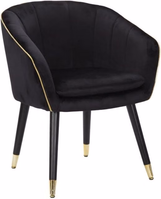 Poltrona Paris Nera/gold cm 62x58x78