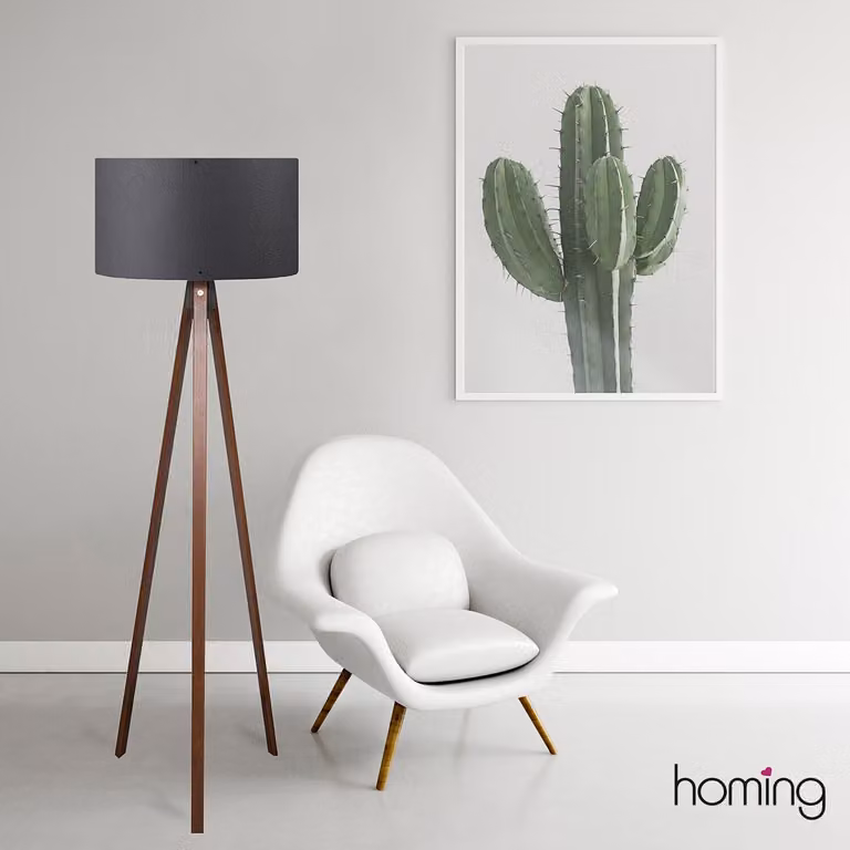 Opviq, AYD - 2256, Lampade da terra, antracite, MDF, 38 x 38 x 140 cm