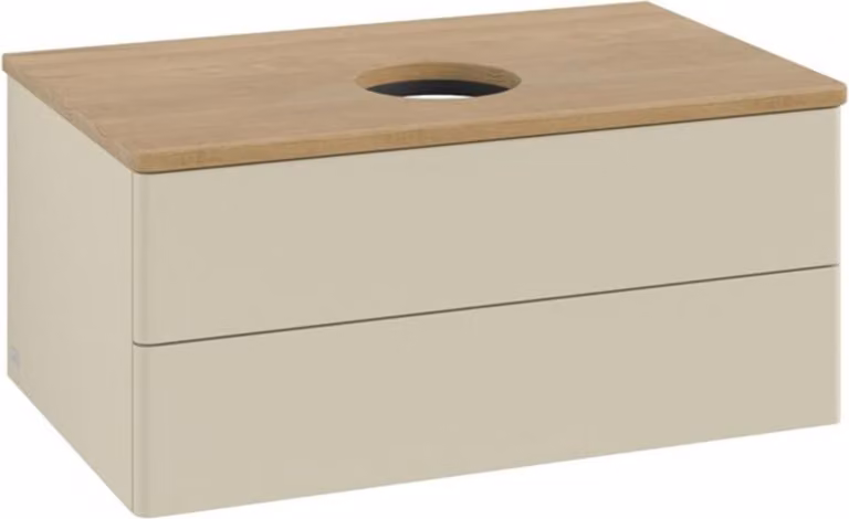 V&B Mobiletto senza struttura frontale - illuminazione Antao 80x36x50cm, WBP hon. Oa, si Gr m Lac