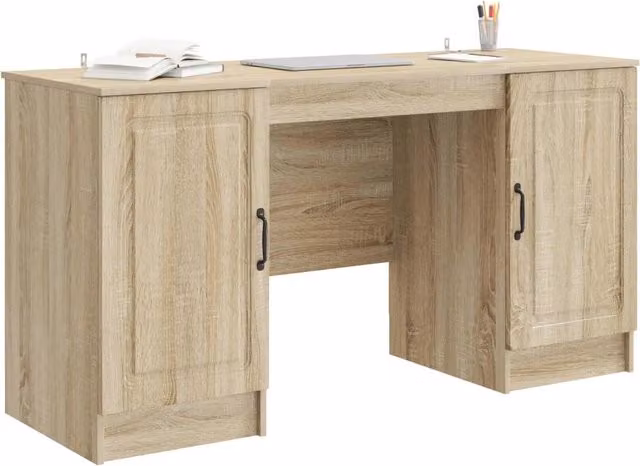 Scrivania | Tavolo da Ufficio Rovere Sonoma 142,5 x 50 x 75 cm Legno ingegnerizzato