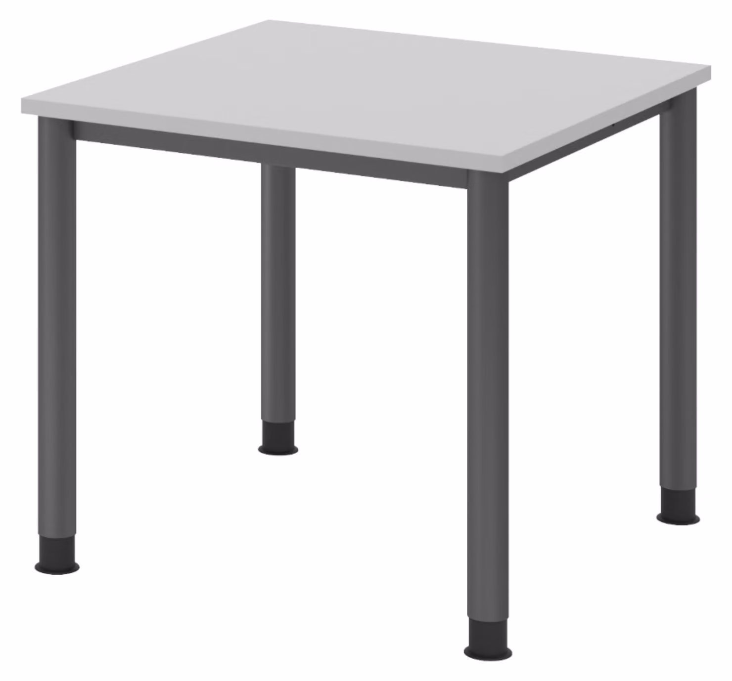 Scrivania bümö Serie H - Dimensioni: 80 x 80 cm, struttura: grafite, finitura: grigio