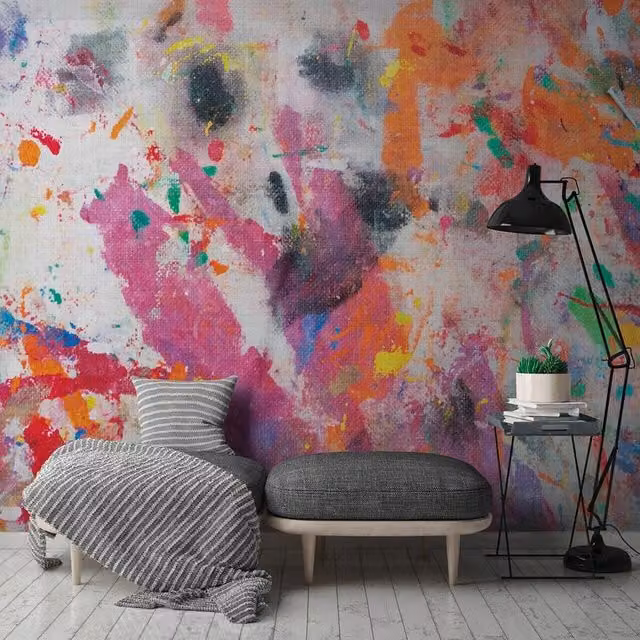Fotomurale Abstract Splash Multicolor L: 371 cm x H: 280 cm