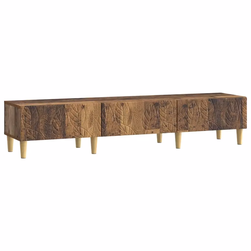 Mobile TV in legno color marrone stile vintage L: 147 cm, P: 34,5 cm, H: 30 cm – 2