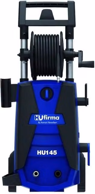Idropulitrice ad acqua fredda HU-Firma HU-145, 1900 W, 145 bar, 440 L/h, con pompa in alluminio, lancia metallica, sistema Total-Stop e foam integrato, colore blu – 1