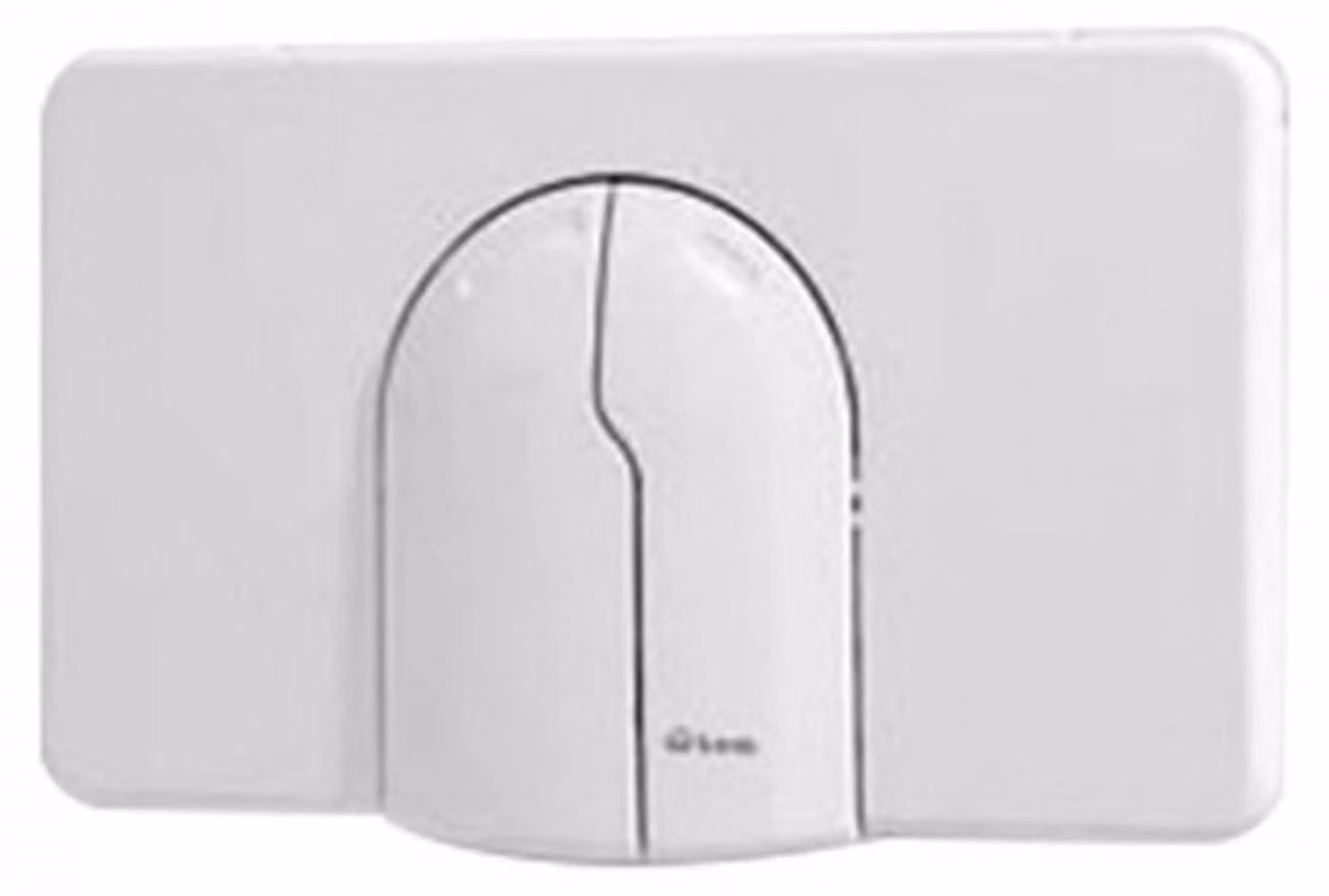 Pannello di comando per vaso WC a doppio scarico, bianco, 18,5 x 31 cm