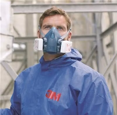 3M 7501 - Maschera protettiva in silicone con guarnizione strutturata, taglia S, 1 pz