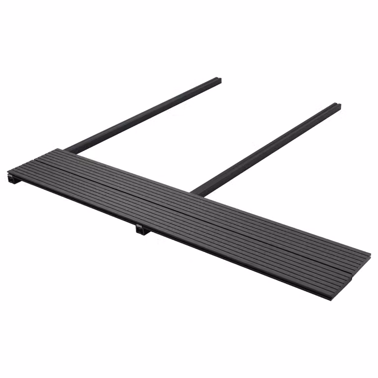 Set di 48 pezzi di pavimento da deck vidaXL in WPC colore nero antracite