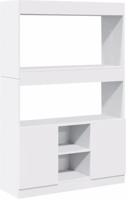 Credenza Bianca in MDF Opaco da Appendere L: 92 cm, P: 33 cm, H: 140 cm