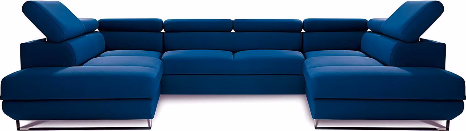 Wohnlandschaft Ecksofa Stoff U-Form Couch Design Polster Eck Modern Sofas Textil