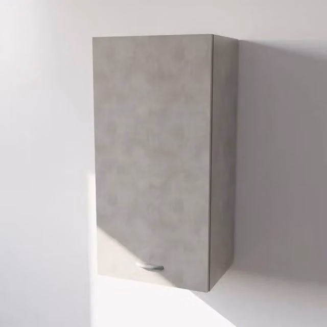 Pensile da cucina Calandrelli con 1 anta, colore grigio cemento, H 90 x L 45 x P 33 cm