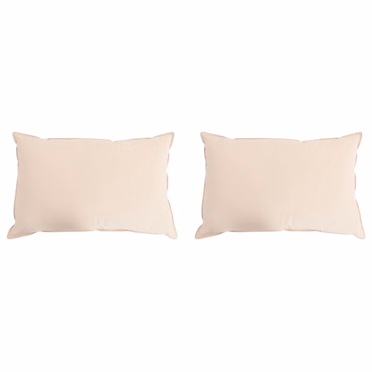 Set di 2 cuscini vidaXL in fibra di kapok e cotone, beige, L 50 cm x P 75 cm