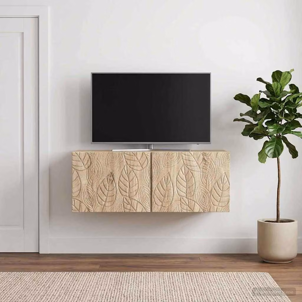 vidaXL Mobile Porta TV da Muro in Rovere Sonoma, L 98 cm x P 31 cm x H 30 cm