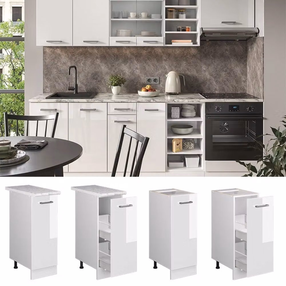 Armadio dispensa da cucina Vicco R-Line Bianco lucido L/P/H: 30 x 60 x 81,6 cm – 2