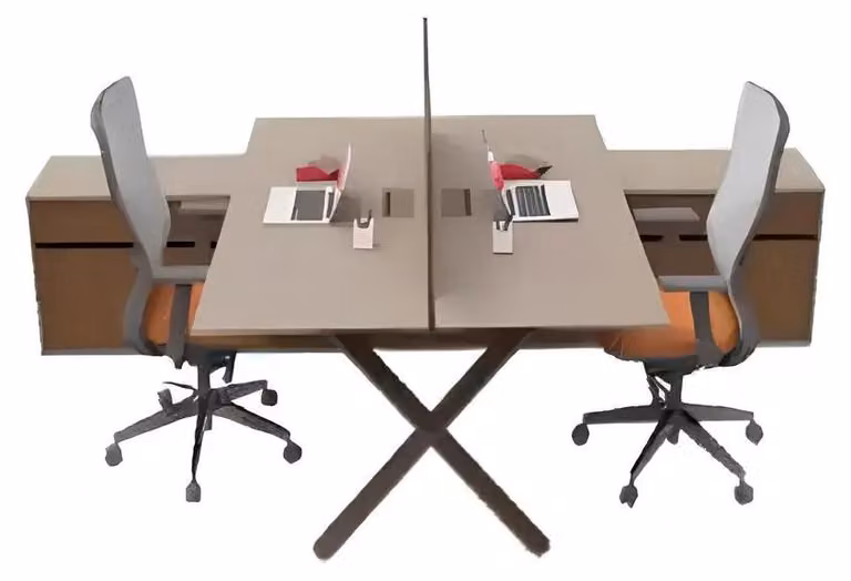 Großer Büro Arbeitstisch Büromöbel Bürotische Massivholz Möbel Tische