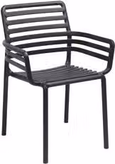 Sedia con braccioli Nardi DOGA Armchair in polipropilene colore Antracite opaco