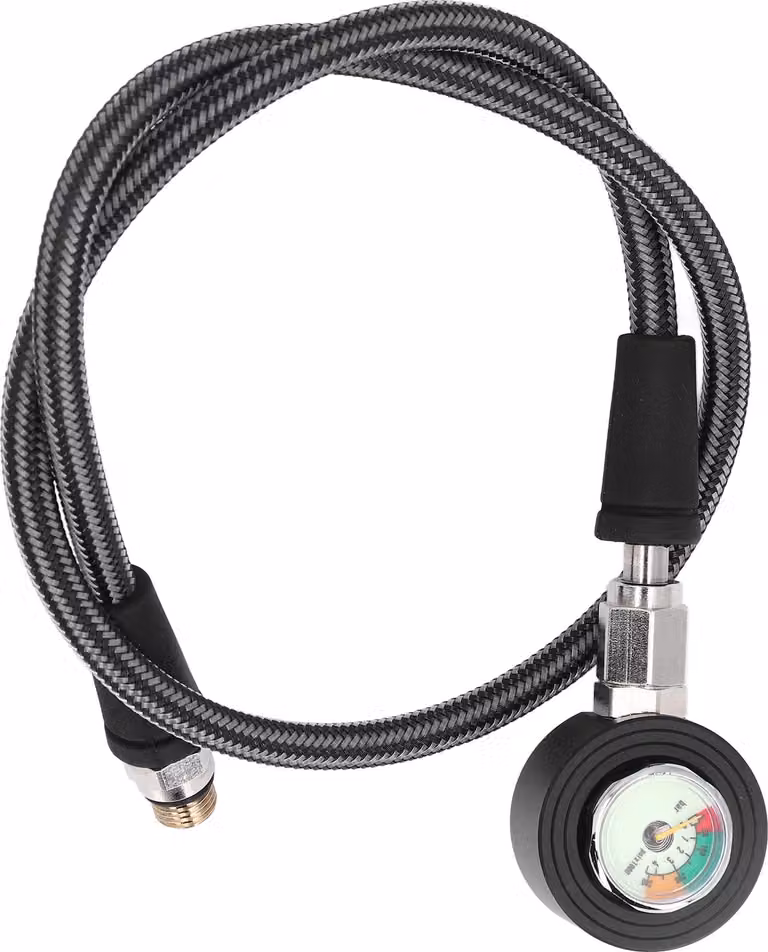Manometro luminoso per immersioni con tubo alto per regolatore BCD attrezzatura subacquea 65 cm/25,6 pollici