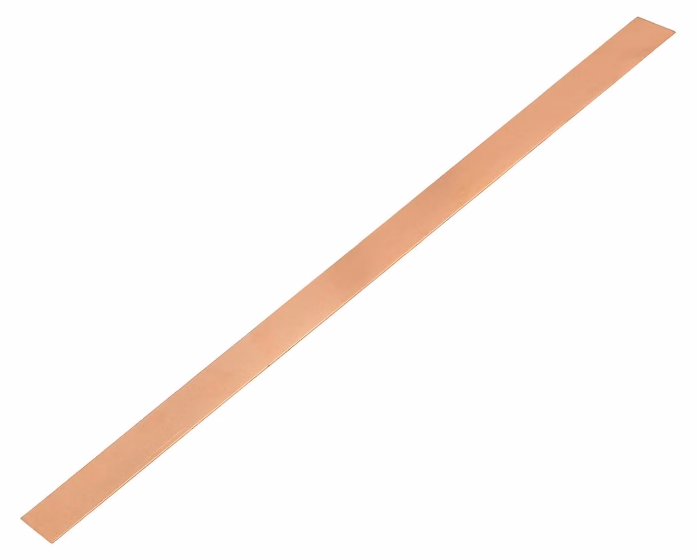 Barra piatta in rame, 40 x 2 cm, spessore 3/64 di pollice, rame di tipo T2