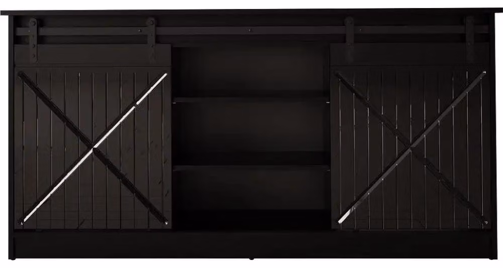 Schermo 160x80x35 GRANERO nero/nero lucido