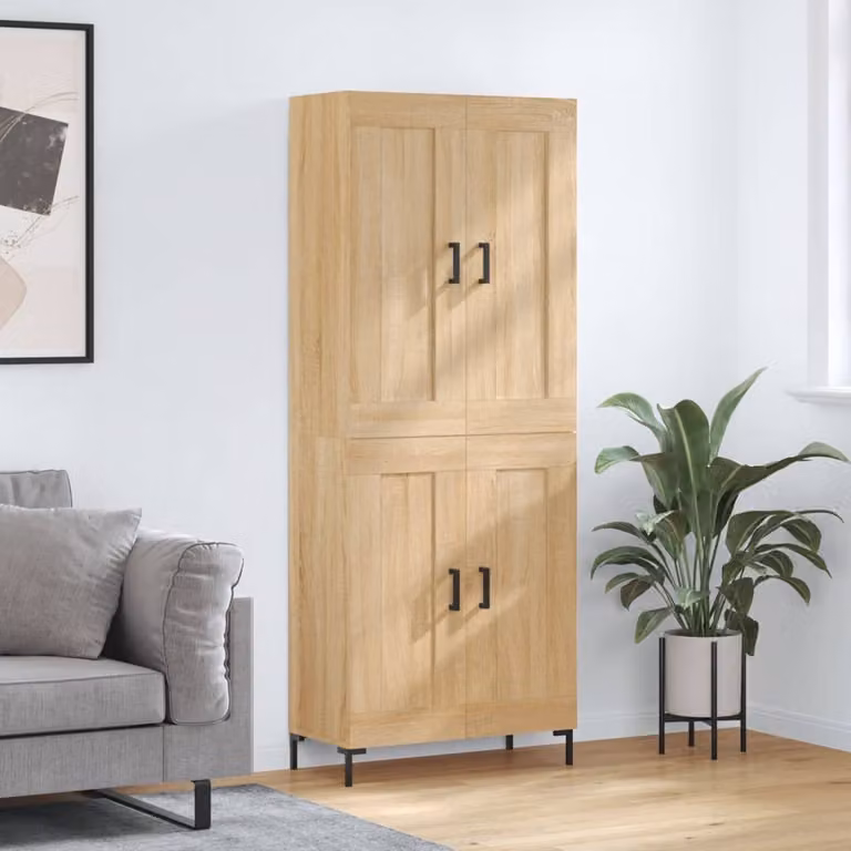 Credenza vidaXL in Rovere Sonoma, colore marrone, L: 69,5 cm, P: 34 cm, H: 180 cm