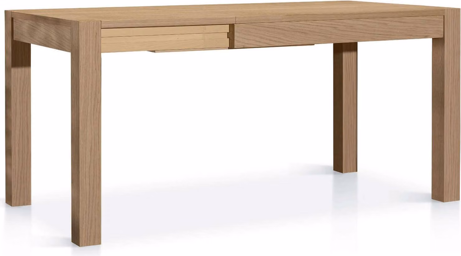 Milani Home - tavolo da pranzo allungabile 110-160 x 80 cm, rovere naturale, legno