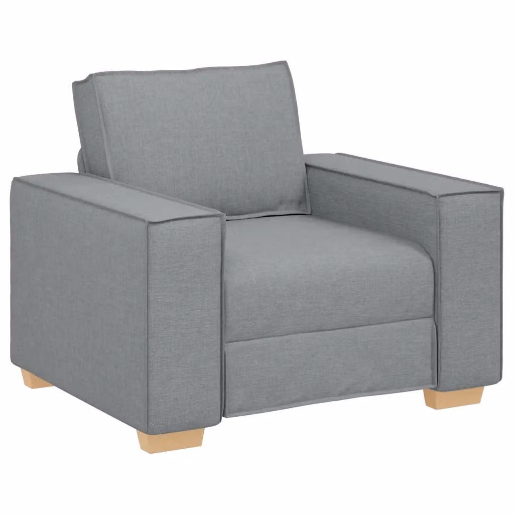Poltrona Lounge moderna vidaXL in tessuto grigio con braccioli L/P/H: 100 x 78 x 84 cm – 2