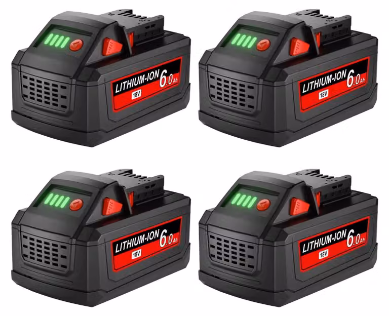 Batteria di ricambio 18V M18 - Batteria agli ioni di litio per utensili elettrici - 6000 mAh, celle 18650 - Adatta per utensili elettrici a batteria - Solo batteria - Rosa