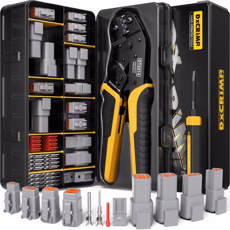 Solidchoice - Set di strumenti per crimpatura della serie DTM, per connessioni impermeabili