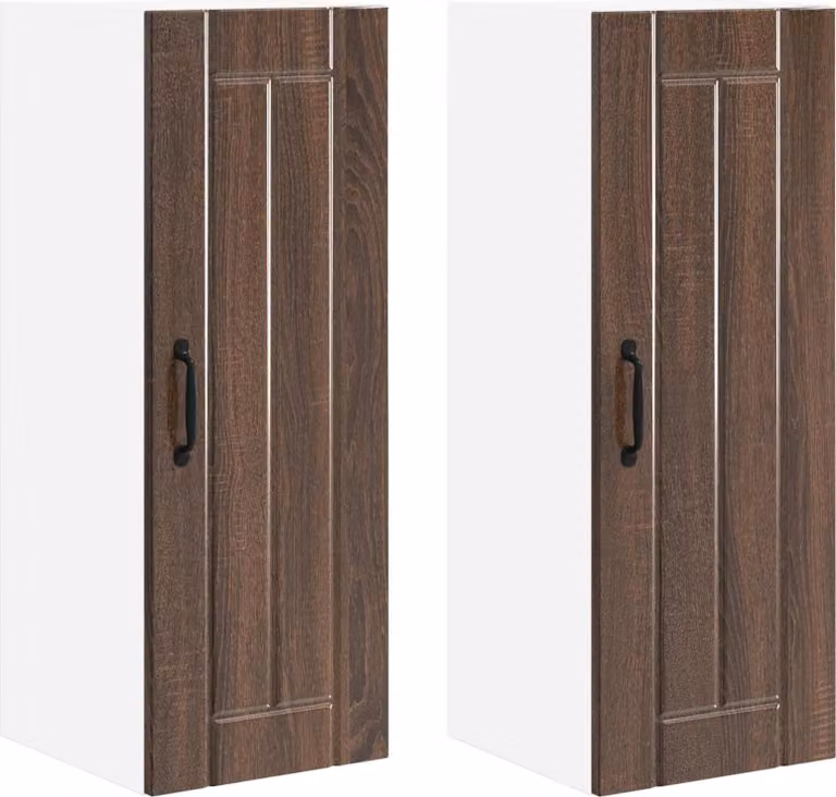 Armadietto a muro LUCCA 2 pcs Rovere Marrone 30 x 31 x 80 cm