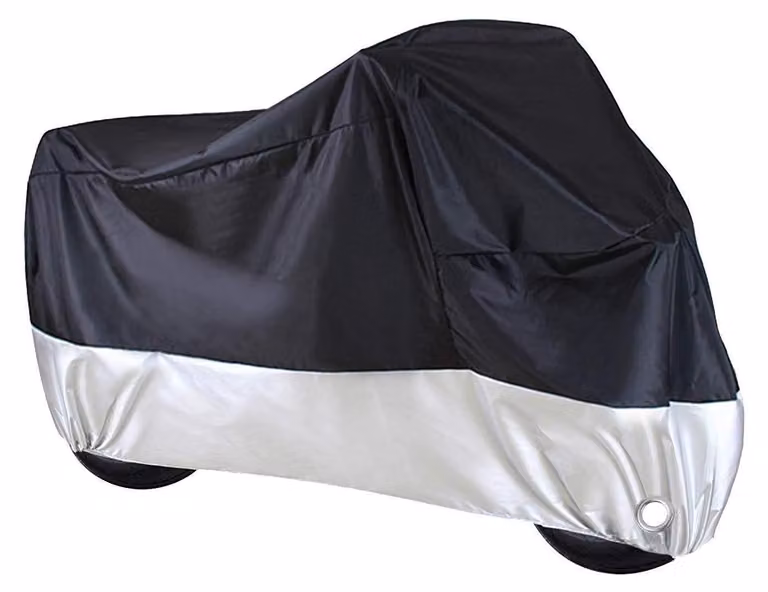 Copertura per motocicletta XXL, resistente alle intemperie invernali, impermeabile, realizzata in tessuto 210D, dimensioni 245x105x125 cm