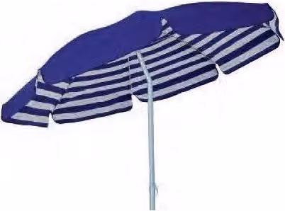 Ombrellone con palo centrale Venezia MAFFEI bicolore bianco e blu Diametro: 230 cm