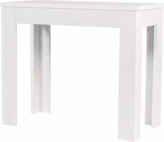 Consolle Allungabile in Legno H76,5x47x90/147cm 2 Allunghe Magix Larice Sbiancato Classica