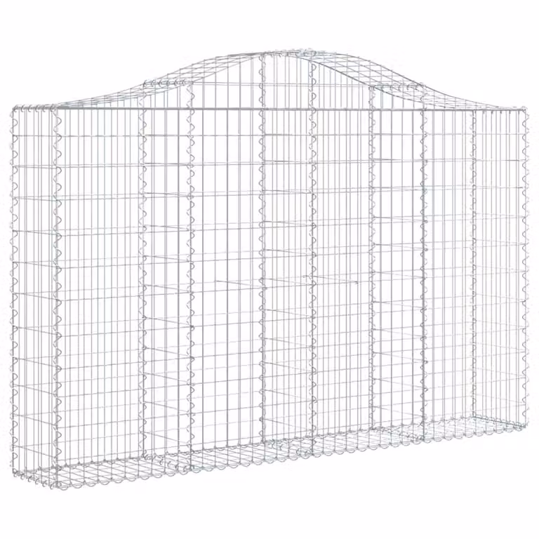 Cesto Gabbione ad Arco 200x30x120/140 cm Ferro Zincato