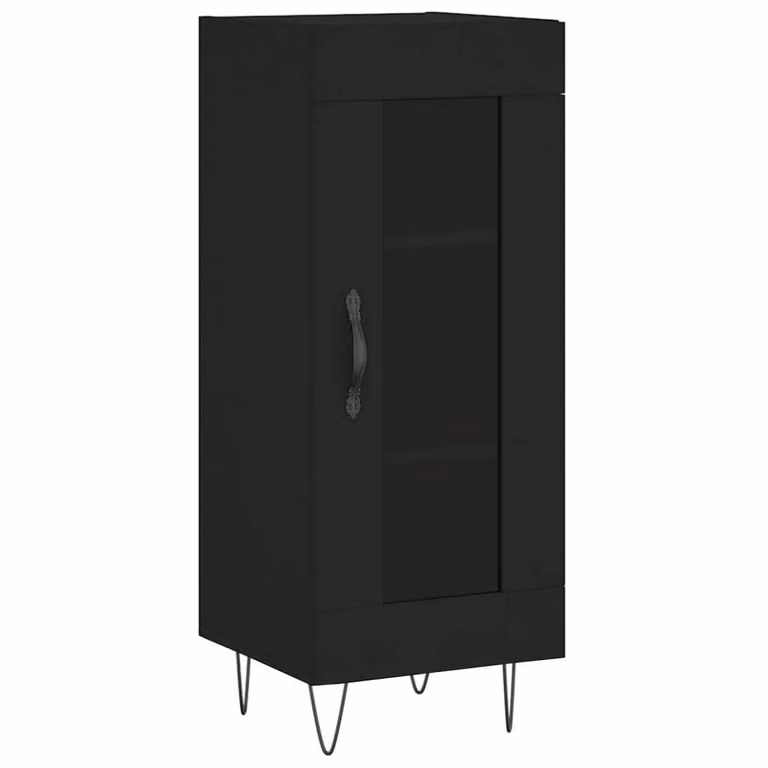 Credenza Nero 34,5x34x90 cm in Legno Multistrato