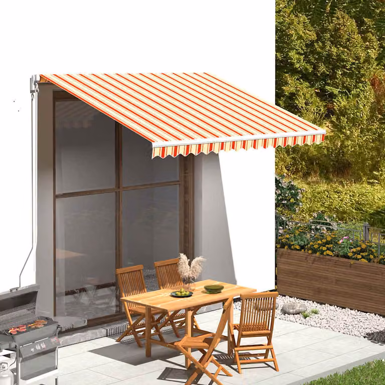 Tessuto di ricambio per tenda da sole vidaXL in poliestere, giallo e arancione, L: 350 cm, P: 245 cm
