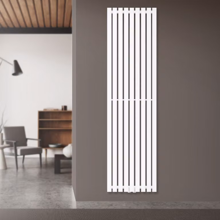 Radiatore a pannello LuxeBath, monostrato, 480x1800 mm, bianco, con attacco centrale, senza elemento riscaldante