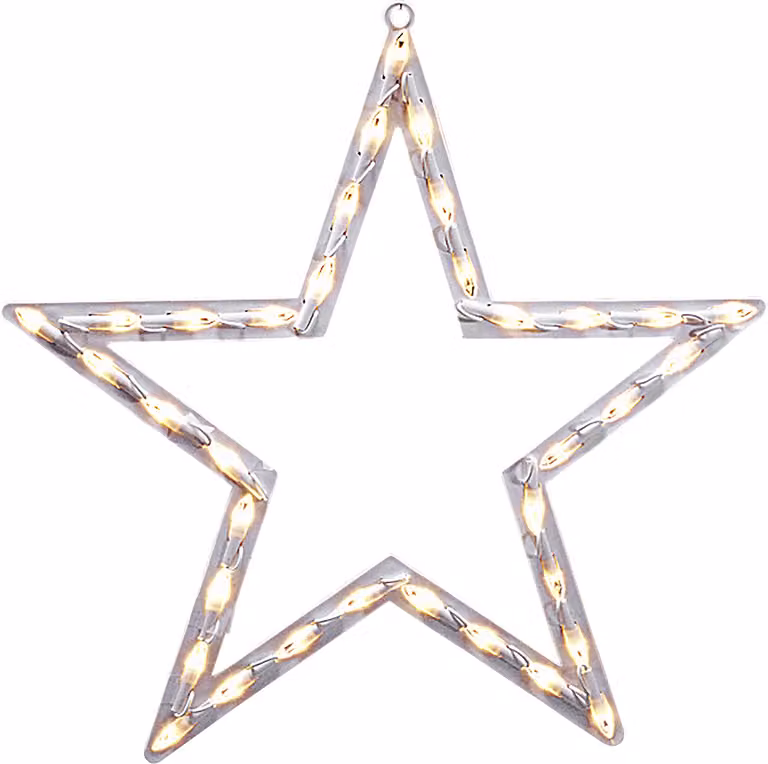 Konstsmide Sagoma per finestra a LED, stella, 35 diodi bianco caldo, 230V, interno, cavo bianco - 2164-010