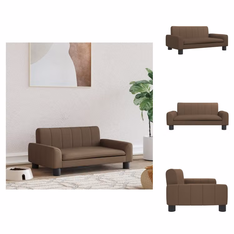 vidaXL Letto per cani marrone 70x45x30 cm in tessuto - Letti per cani
