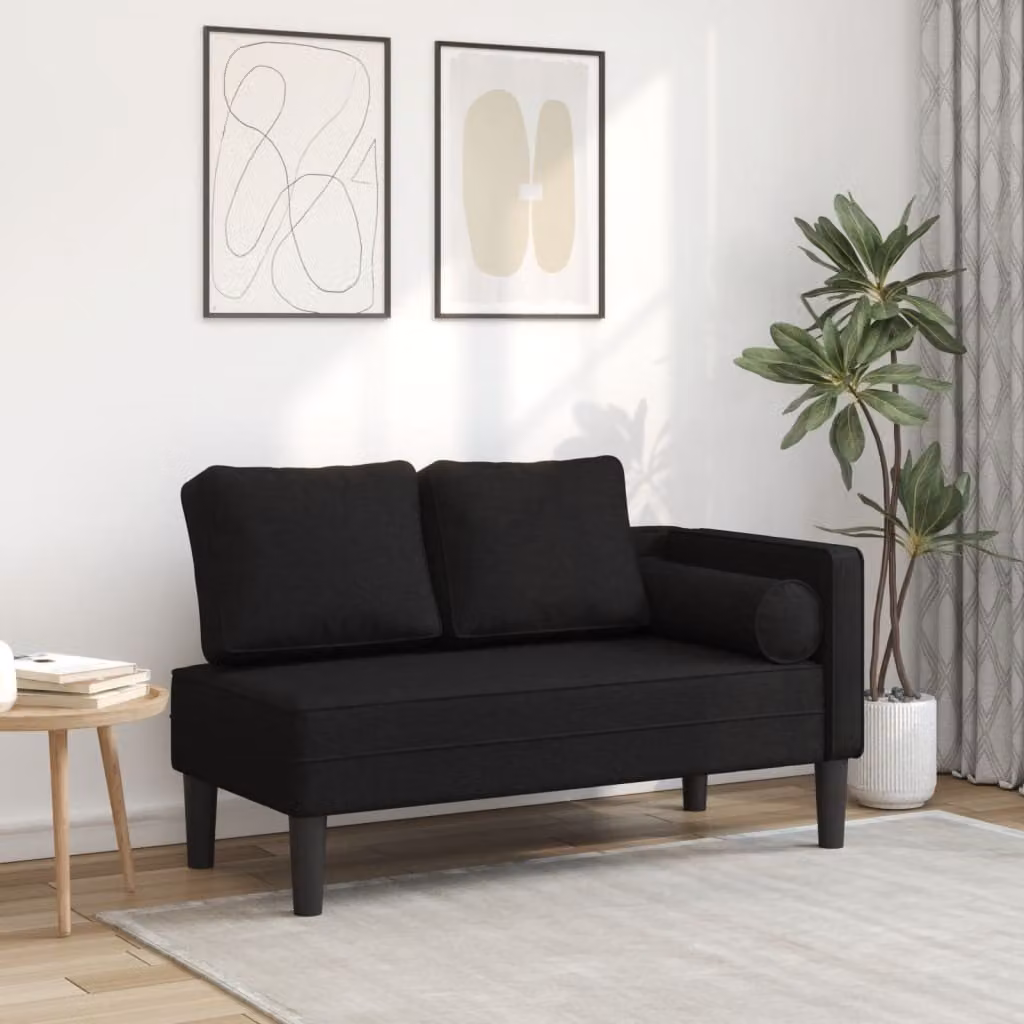 Maison Exclusive - Chaise longue con cuscini Tessuto nero