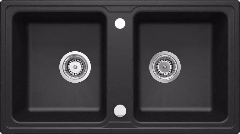 2-bowl granite sink