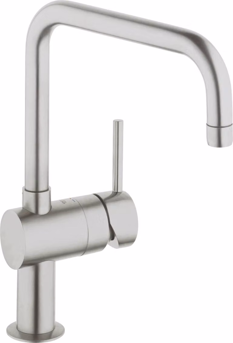 GROHE Minta Mitigeur monocommandé pour évier, saillie 223mm, bec en U, orientable, 32488DC0, 32488DC0