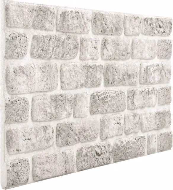 Set di 10 pannelli da parete adesivi vidaXL in polistirene con design geometrico moderno, colore grigio, L: 100 cm x P: 50 cm