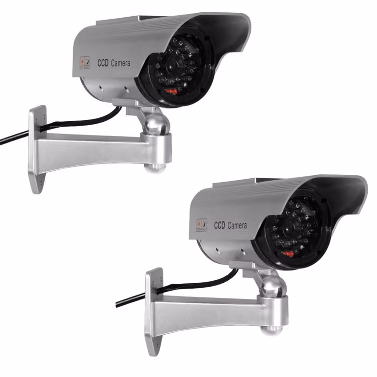 2x telecamera solare fittizia per la sorveglianza CCTV