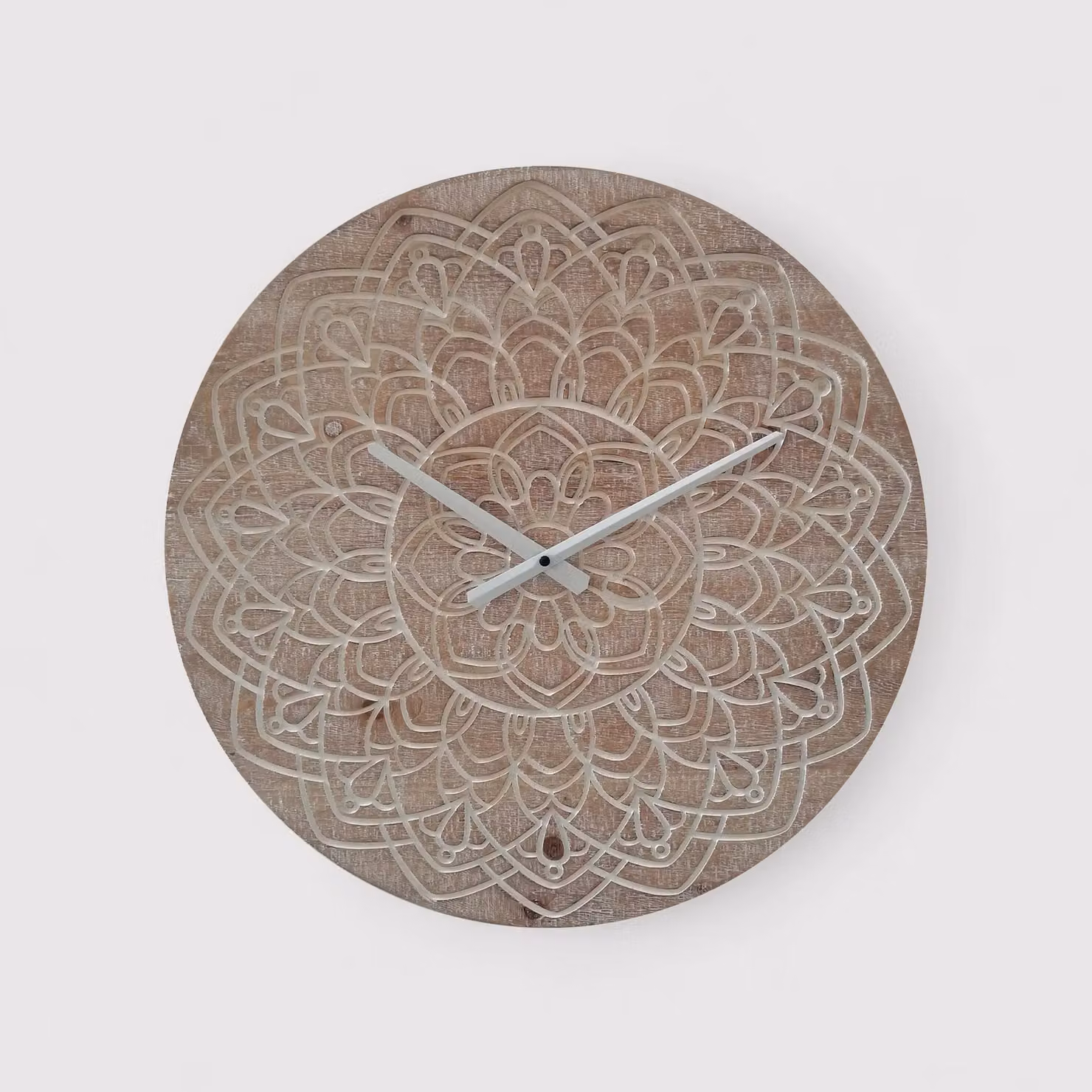 Oryza - Orologio da parete marrone con design etnico